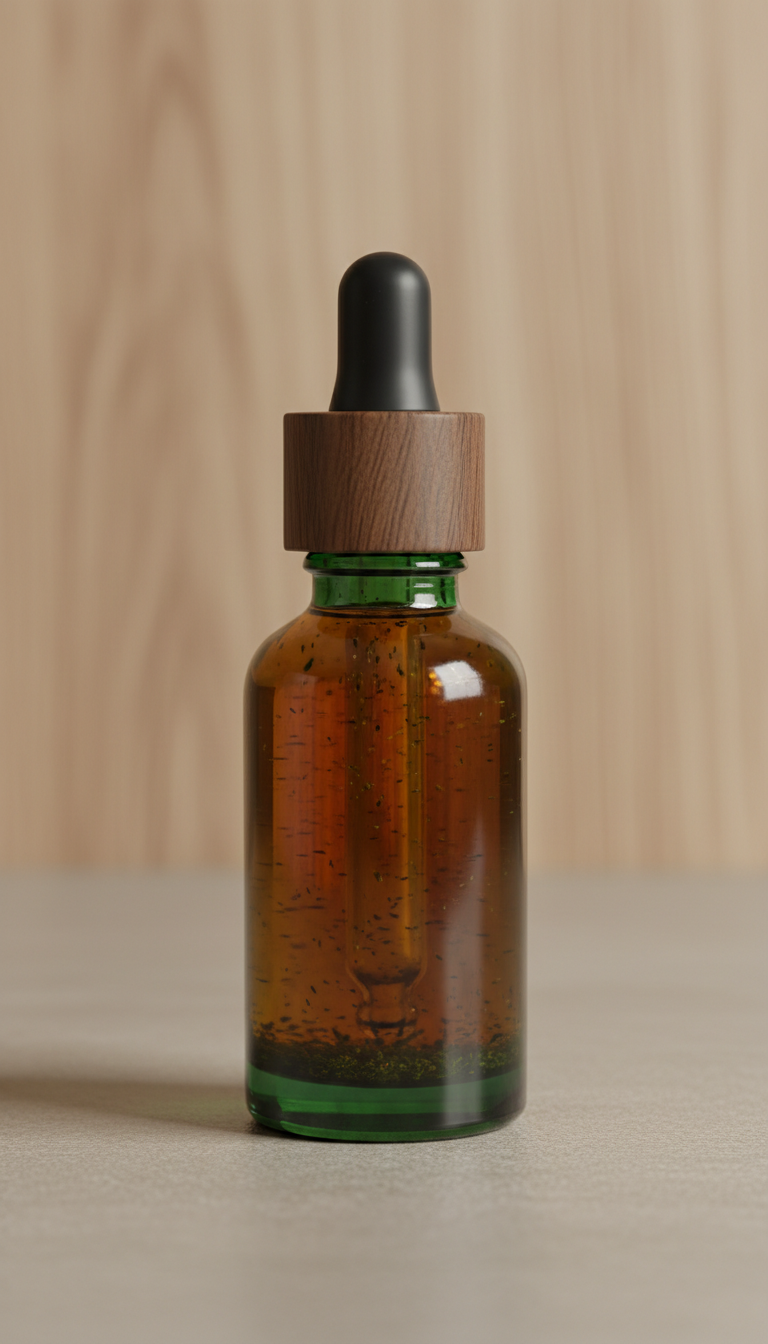 Forest Moss Face Oil Dropper Bottle