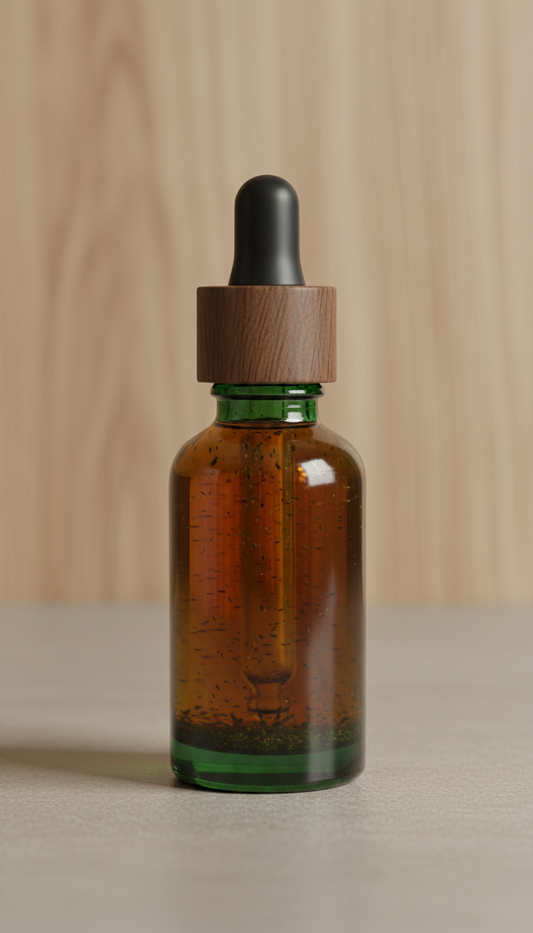 Forest Moss Face Oil Dropper Bottle