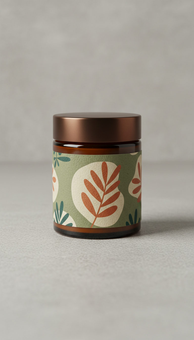Botanical Tallow Cream Glass Bottle