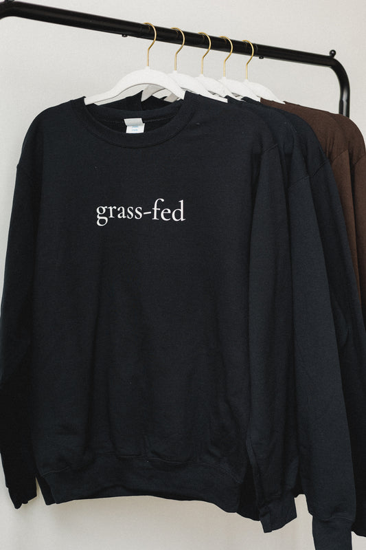 Grass-Fed Crewneck (BLACK)