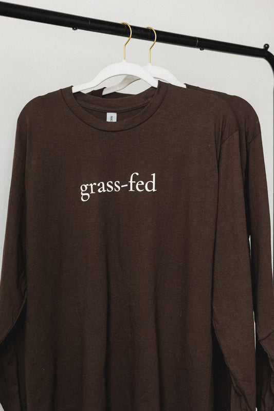 Grass-Fed Long Sleeve Shirt (DARK BROWN)